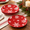 Red snowflake 1-7.8 Inch(4pcs), variant on 4 Pieces Ceramicmas Dinner Plates Set 10.5 Inch White Red Snowflake Xmas Holiday Porcelain Dishes Serving For Pasta Salad Steakwa