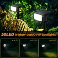 thumbnail image 7 of Otdair Solar Landscape Lights Outdoor , IP65 Waterproof 50 LED Solar Spot Lights , White Light , 4 Pack, 7 of 7
