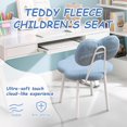 thumbnail image 5 of Teen Girls Vanity Chair Kids Desk Teddy Fleece Kids Reading Seat for Girls(Blue), 5 of 7