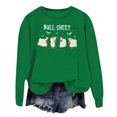 thumbnail image 4 of Chandail en Molleton Bull Sheet pour Femmes Oversize Chandail à Capuchon Halloween Chandails en Molleton Col Rond Manches Longues Chandail Top, 4 of 4