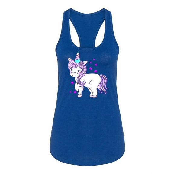 Baby Unicorn Racerback Tank Women -SPIdeals Designs, Female Large