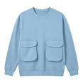 thumbnail image 7 of Horkkom Crewneck Sweatshirt Men Long Sleeve Work Casual Shirts Oversized Loose Sweatshirts with Pockets L, 7 of 7