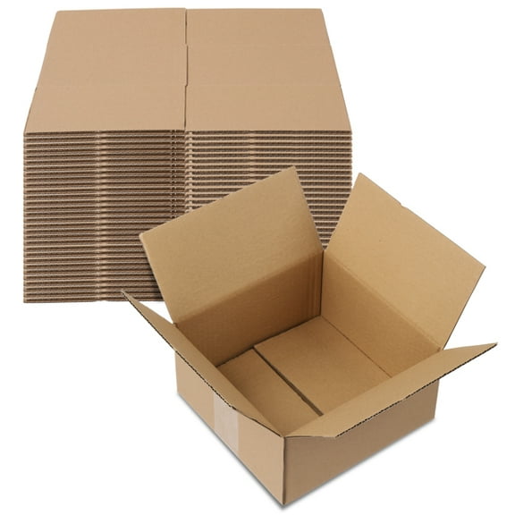 100Pcs Corrugated Cardboard Box Thick 2.6mm, 8" x 8" x 4"