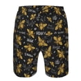 thumbnail image 3 of Fotbe Hohey Bee Golden Embroidery Trajes de Baño Estampados para Hombre, Shorts de Verano de Secado Rápido, Ropa de Playa, Bañadores-3X-Large, 3 of 6