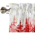 thumbnail image 5 of Christmas Valances for Windows Xmas Tree Forest Christmas Kitchen Curtain Valances Rod Pocket Snowflake Red Window Curtain Treatment Short Topper Curtains Seasonal Valance Christmas Decor, 54x18 Inch, 5 of 6