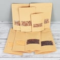 thumbnail image 5 of Bolsas con cierre hermético de papel Kraft con ventana, 20 o 50 unidades, para guardar alimentos, refrigerios, té, regalos, bodas y hogar, 5 of 5