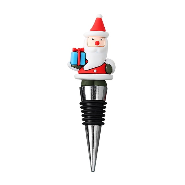 Christmas Wine Stoppers for Wine Bottles Wine Wine Stopper Christmas Series Wine Stopper Party Party Creative Wine Bottle Stopper Silicone Wine Stoppers for Wine Bottles