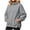 02# Gray, variant on Women's Oversized Mock Neck Sweatshirt with Pockets Relaxed Fit Solid Cozy Pullover Casual Winter Layering Top S-2XL