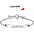 thumbnail image 3 of Adjustable Urn Bracelet for Ashes for Women Girls Personalized Custom Stainless Steel Bangle Memorial Cremation Jewelry - Forever in My Heart, 3 of 7
