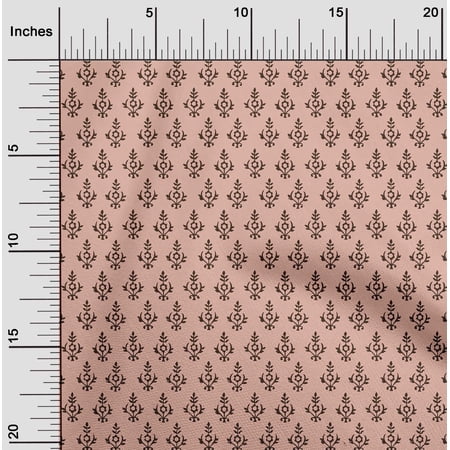 oneOone Cotton Poplin Peach Fabric Floral B… product image