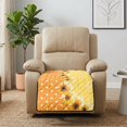 thumbnail image 2 of FOR U DESIGNS Yellow Sunflower Dot Print Recliner Cover Waterproof Anti-Slip Reclining Seat Cushion Slipcover for Dogs, Easy to Install Reclining Sofa Cover Machine Washable Furniture Protector, 2 of 6