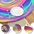 thumbnail image 4 of Colorful Tie Dye Spiral Pattern Round Fitted Tablecloth with Elastic Edge,Dining Table Cover Waterproof,Outdoor Round Tablecloth for Camping,Dining,Indoor and Outdoor, 4 of 7