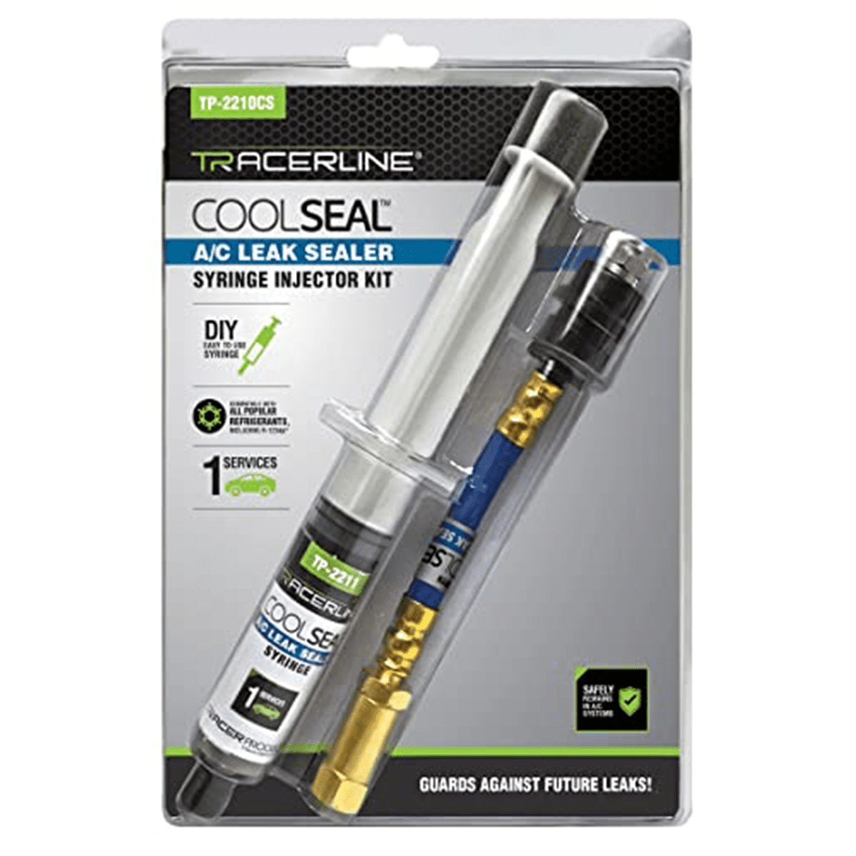 TRACERLINE TP2210CS COOL SEAL Air Conditioner Leak Sealer Injector Syringe Kit