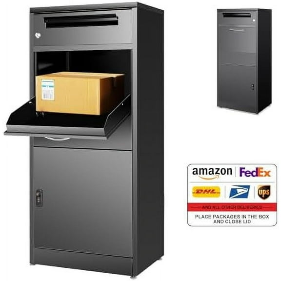 44.9IN Package Delivery Box for Outside, Ultra Large Mailbox, Automobile Steel Parcel Drop Box, Waterproof Anti-Theft for Home Business$$Tools & Hardware Other