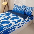 thumbnail image 2 of Manfei Farm Cow Spot Zipper Queen Comforter Set with Fitted Sheet and 2 Pillowcases,Minimalist Animal Pattern Zipper Bedding Set,Royal Blue White,Reversible, 2 of 7