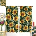 thumbnail image 3 of Sunflower Curtains Oil Painting Rustic Farmhouse Floral Blackout Print Rod Pocket Window Drapes for Bedroom Living Room 52x84in, 3 of 6