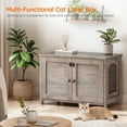 thumbnail image 5 of HOOBRO Hidden Litter Box Enclosure End Table with Removable Divider, Greige, 5 of 9