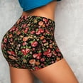 thumbnail image 4 of Lsque Rose Flowers Pattern High Waisted Biker Shorts for Women-Tummy Control Fitness Athletic Workout Running Yoga Gym Shorts,Moisture-Wicking-Small, 4 of 9