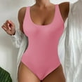 thumbnail image 2 of Daiosportswear Women's One Piece Swimsuits Athletic Modest Sport Bathing Suits Scoop Neck U Back Training Racing Swimwear Pink 14(XXXL), 2 of 3