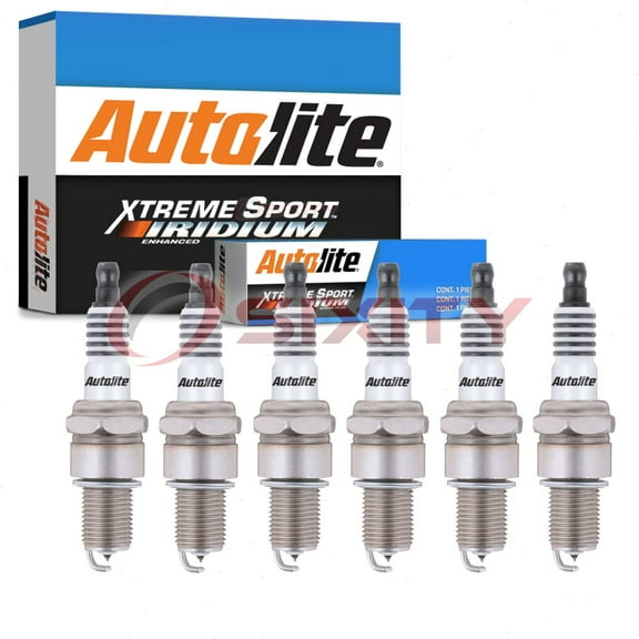 6 pc Autolite XS65 Xtreme Sport Spark Plugs for 2128 3021 38 44NS AG42 Ignition Wire Secondary