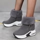 thumbnail image 3 of NECHOLOGY Botas Mujer Adulto Femenino Zapatos Botines para mujer Botas Cuñas Zapatos Breathable Thermal Women's Casual Fashion Slip en las botas de las mujeres (Grey, 6.5-7), 3 of 6