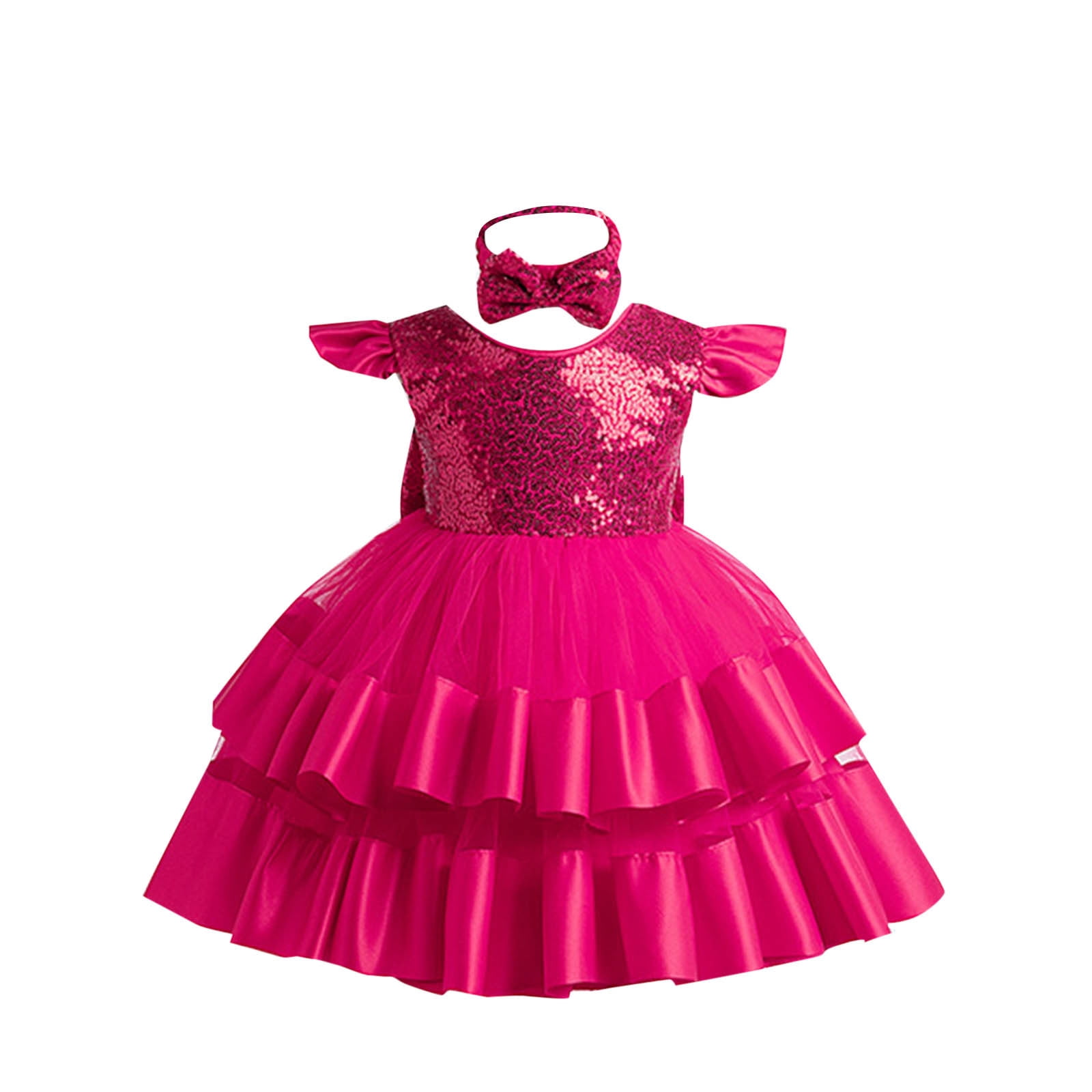 Princa Niños Niñas Bowknot Flor Tul Vtido De Fita Vtido De Dama