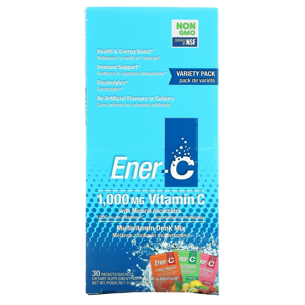 EnerC Vitamin C, Multivitamin Drink Mix, Variety Pack, 1,000 mg, 30