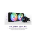 thumbnail image 5 of NZXT Kraken Elite RGB 360mm - RL-KR36E-B1 – RGB AIO CPU Liquid Cooler – Customizable LCD Display - 3 x F120RGB Core Fans Radiator Fans Black LGA 1851,1700 / AM5 Compatible, 5 of 5