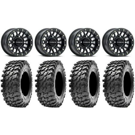 Raceline Podium Bdlk 14 Bk Wheels 28 Rampage Tires Kawasaki Mule Pro FXT