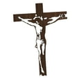 thumbnail image 4 of Estatua de crucifijo de pared, , decoración de Jesús, estatuilla tallada, cruz de pared para apartamento, sala de estar, oficina, regalo Marrón, 4 of 8