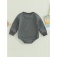 thumbnail image 4 of Wassery Baby Boys Rompers Toddler Fall Bodysuits 3M 6M 9M 12M 18M Infant Crew Neck Long Sleeve Letter Print Jumpsuits Playsuits for Casual Daily, 4 of 8
