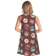 thumbnail image 2 of Bixox Mountain Adventure Badges Print Women's Sleeveless A-Line Dress with Pockets, Casual Knee-Length Tank Dress for Summer-XX-Large, 2 of 7