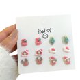 thumbnail image 1 of Pendientes de Navidad para mujer Pendientes navideños Pendientes de árbol de Navidad hechos a mano Regalos de fiesta navideña, 1 of 5