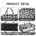 thumbnail image 4 of Large Capacity Tote Bag,White and Gray Of Leopard Print Handbag Fashion Luxury Tote Bag,15.7"x13"x 5.1" Inches,Laptop Compatible, 4 of 6