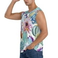 thumbnail image 3 of Easygdp Cactus Men's Breathable Tank Tops Sleeveless Sporty T Shirts for Basketball, Mountaineering, Bodybuilding -X-Large, 3 of 8