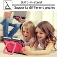 thumbnail image 5 of SaniMore for iPad Mini 6th Generation 8.3" 2021 Kids Case, Multi-Functional Cover with Handle Shoulder Strap & 360° Rotatable Kickstand Pencil Holder Shockproof Protective Shell, Black+Rose, 5 of 8