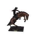 thumbnail image 5 of Bronco Buster Bronze Statue by Remington - Premium and Sophisticated Iconic American West Sculpture, Detailed Western Art Masterpiece for Home & Office Decor, 9"L x 24"W x 21"H, 5 of 15