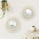 thumbnail image 1 of Espejo de pared de macramé fácil de instalar, espejo decorativo bohemio de atractivo universal para apartamentos de estilo elegante con reflejo claro, 1 of 7