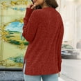 thumbnail image 4 of Gfyviroh Women's Knit Shirts Ribbed Solid Color Tunic Pullover Tops Trendy Long Sleeve Crewneck Casual Loose Tops, 4 of 6
