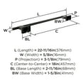 thumbnail image 4 of Amerock Bronx Black Bronze 18 inch (457mm) Towel Bar, 4 of 6
