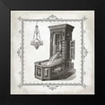 thumbnail image 2 of Babbitt, Gwendolyn 12x12 Black Modern Framed Museum Art Print Titled - Tub and Chandelier IV, 2 of 5