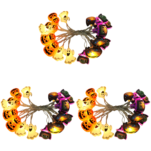 Guirnalda Luces LED para Halloween Lámpara Decorativa 1 5 M 10 Recuerdos Fiesta