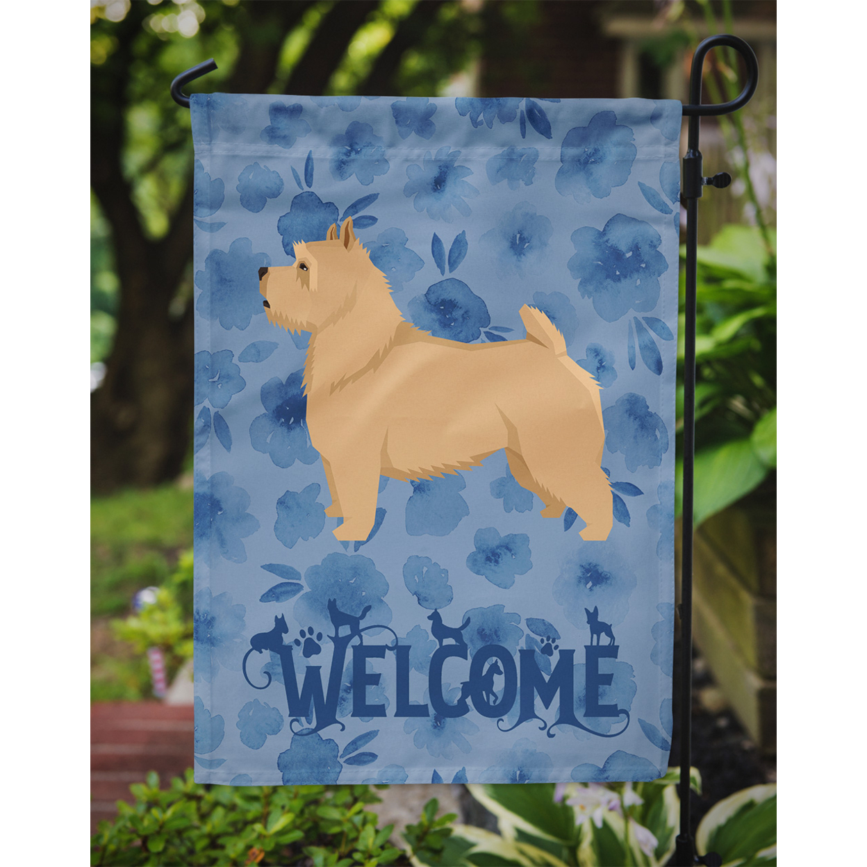 Norwich Terrier Welcome Garden Flag
