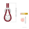 thumbnail image 4 of Angara Natural Ruby Infinity Pendant Necklace for Women in 14K White Gold (Size-1.3mm) – July Birthstone Jewelry | Ruby Necklace with Puffed Heart, 4 of 9