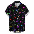 thumbnail image 2 of Handshe Men's Short Sleeve Printed Shirt, Button-Down Collar Design, Casual Comfort for Everyday Wear, 2 of 6