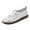 White, variant on SEANOPEN Deals Women's Ballet Flats Black PU Leather Dress Shoes Comfortable Casual Black Flats Round Toe Slip on Flats with Breathable Eyelets Summer Shoes Size 7 Beige
