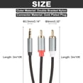 thumbnail image 2 of 3.5mm to RCA Cable, 10ft 2 RCA Male to Aux Audio Adapter RCA Y Splitter for Smartphones, Speakers, 2 of 5