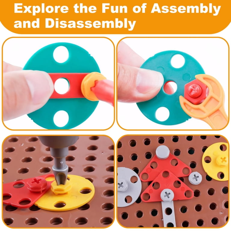 HACOCOLA Magic Montessori Play Toolbox with Kid's Drill Set for