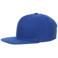 thumbnail image 3 of Classic Snapback Baseball Cap Plain Blank Snap Back Hat Flat Bill Hat Camo Mint (7fc050_Royal Blue), 3 of 4