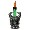thumbnail image 2 of Halloween Skull Halloween Candelabra Decorations Indoor,Halloween Candles Holder with LED Lights for Scary House Mansion Decor,Battery Operated Timer Candlesticks for Table Home Party, 2 of 7
